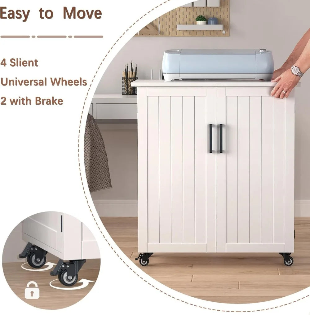 Craft Storage Cart with Drawers & Wheels