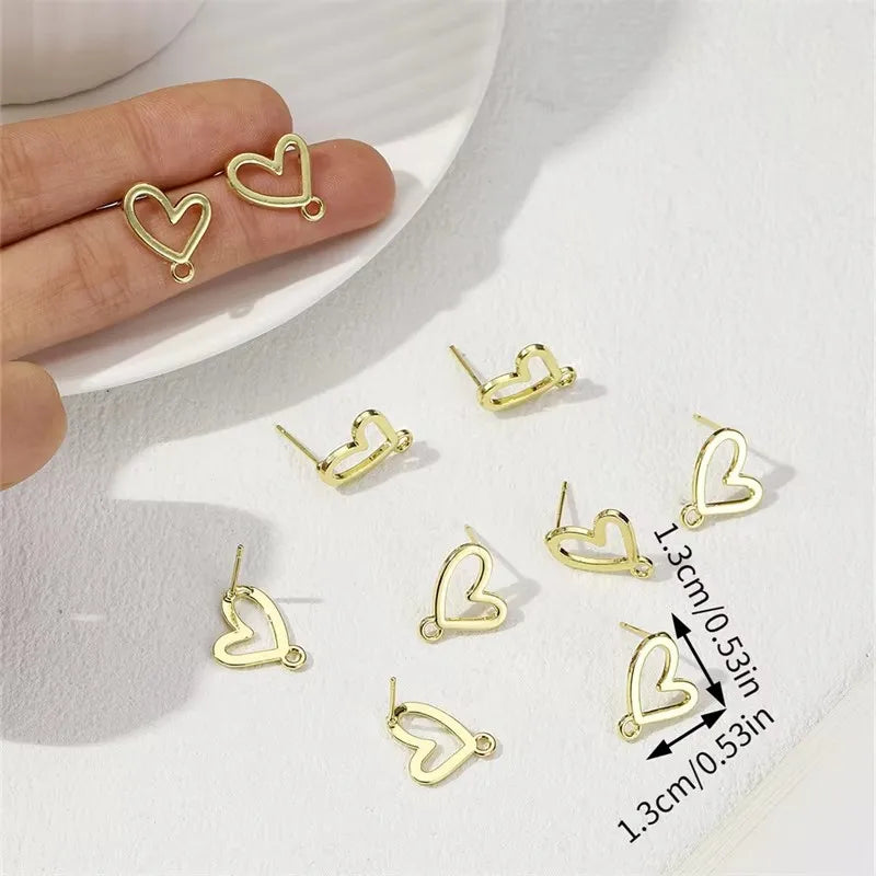 10pcs/set Stainless Steel Earring Connectors/Backings