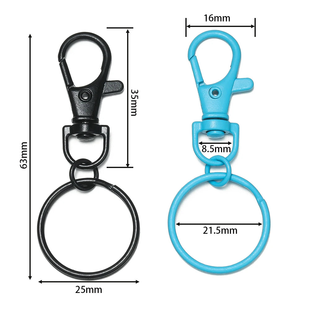 Multicolor Keyring with Lobster Clasp