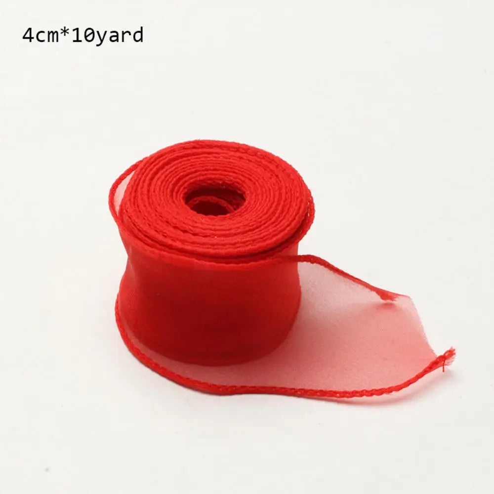 Colorful 10 Yard Roll Organza Ribbon