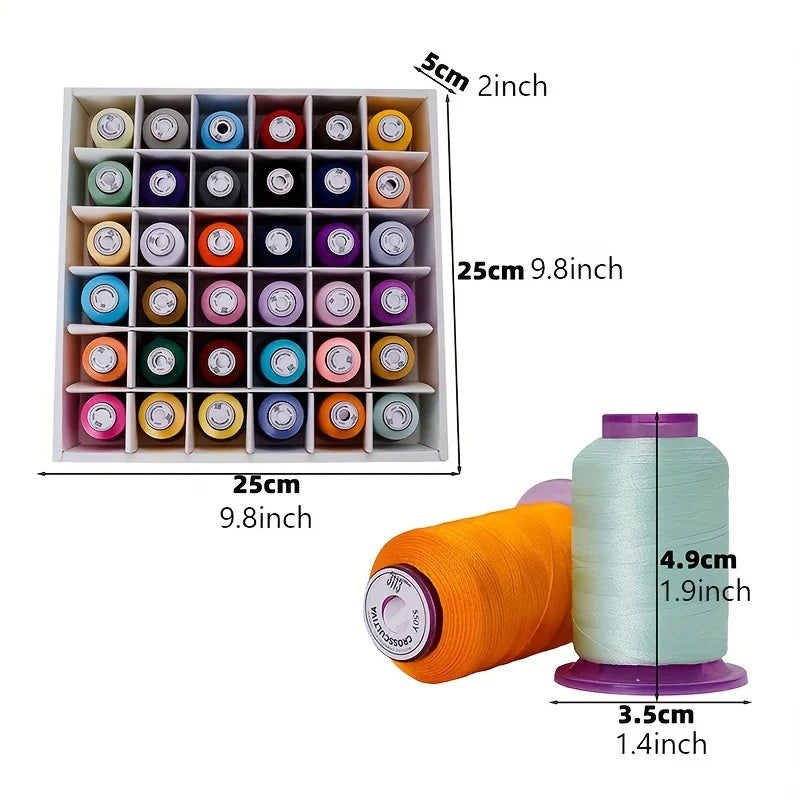 36 Colors Embroidery Machine Thread Kit