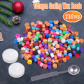 230PCS Assorted Colors Wax Beads with Melting Spoon and Candle