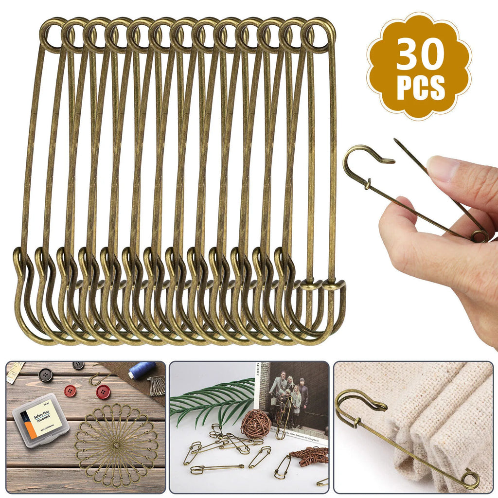 30pcs Large Heavy Duty Safety Pins