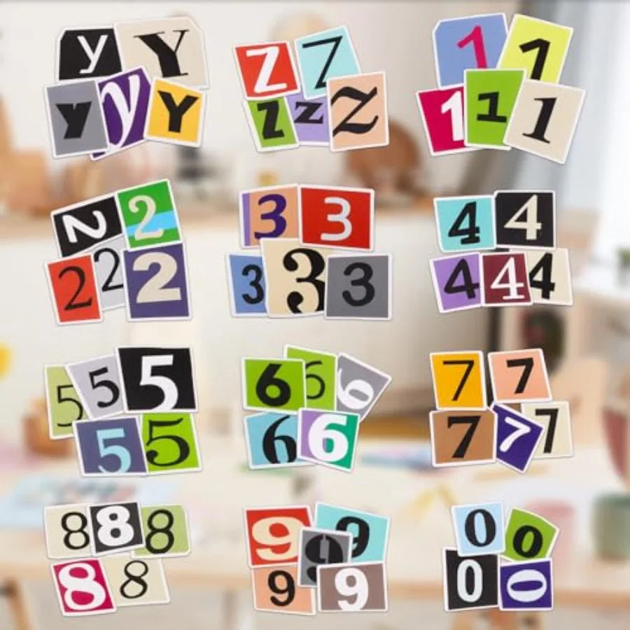 400Pcs Alphabet/Number Stickers