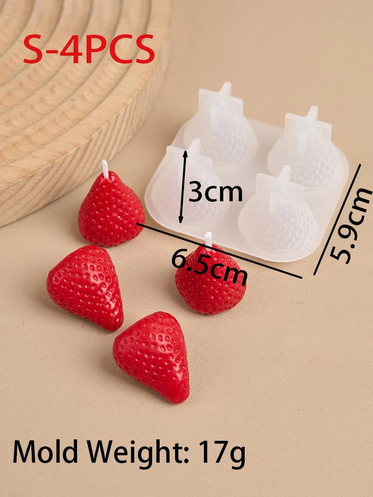 3D Strawberry Silicone Mold