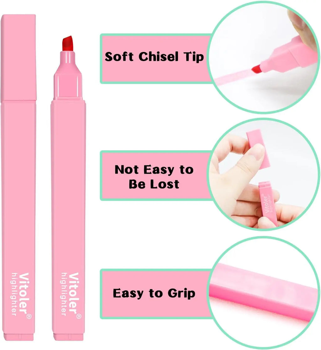 10Pcs Chisel Tip Pastel Highlighters