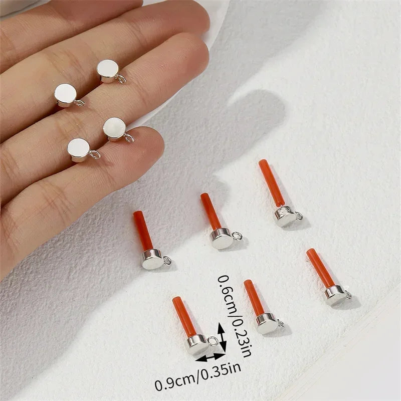 10pcs/set Stainless Steel Earring Connectors/Backings