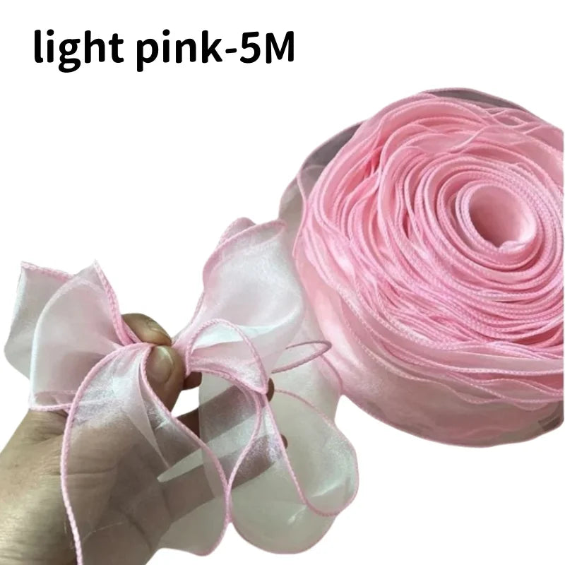 5M Organza Ribbon Wavy Edge
