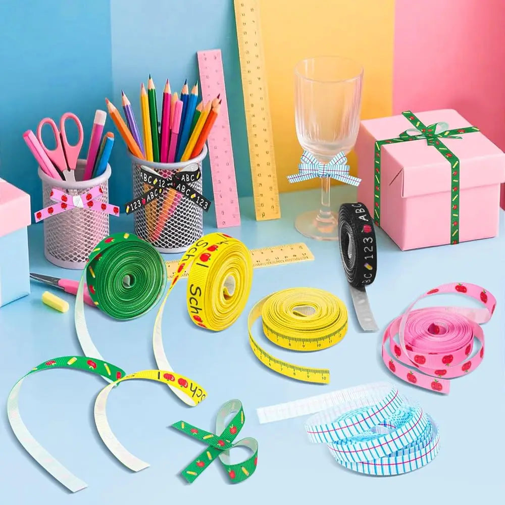 6 PCS Teacher Themed Ribbon