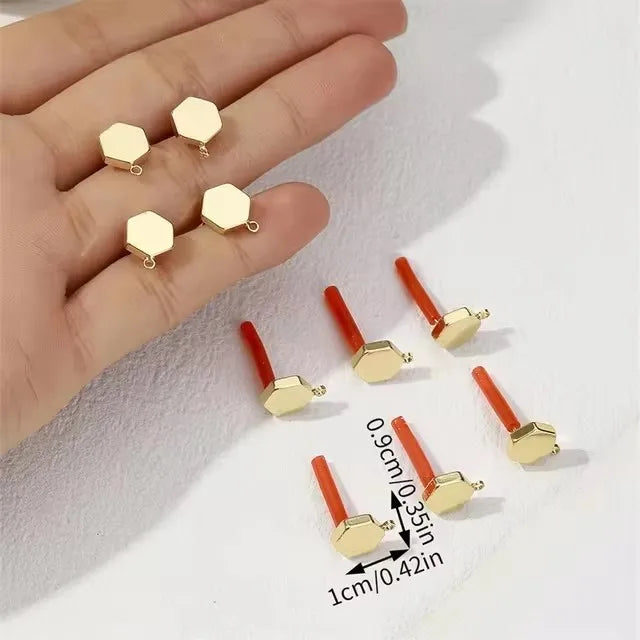 10pcs/set Stainless Steel Earring Connectors/Backings