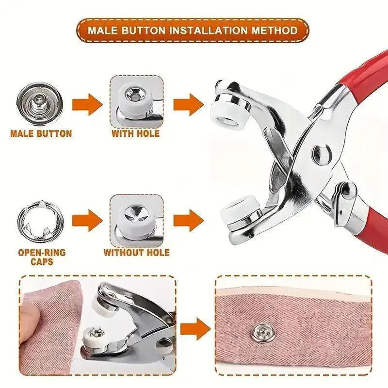 Metal Snap Button Fastener Kit