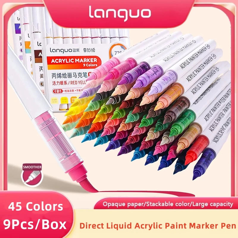 Brush Tip Acrylic Marker Set