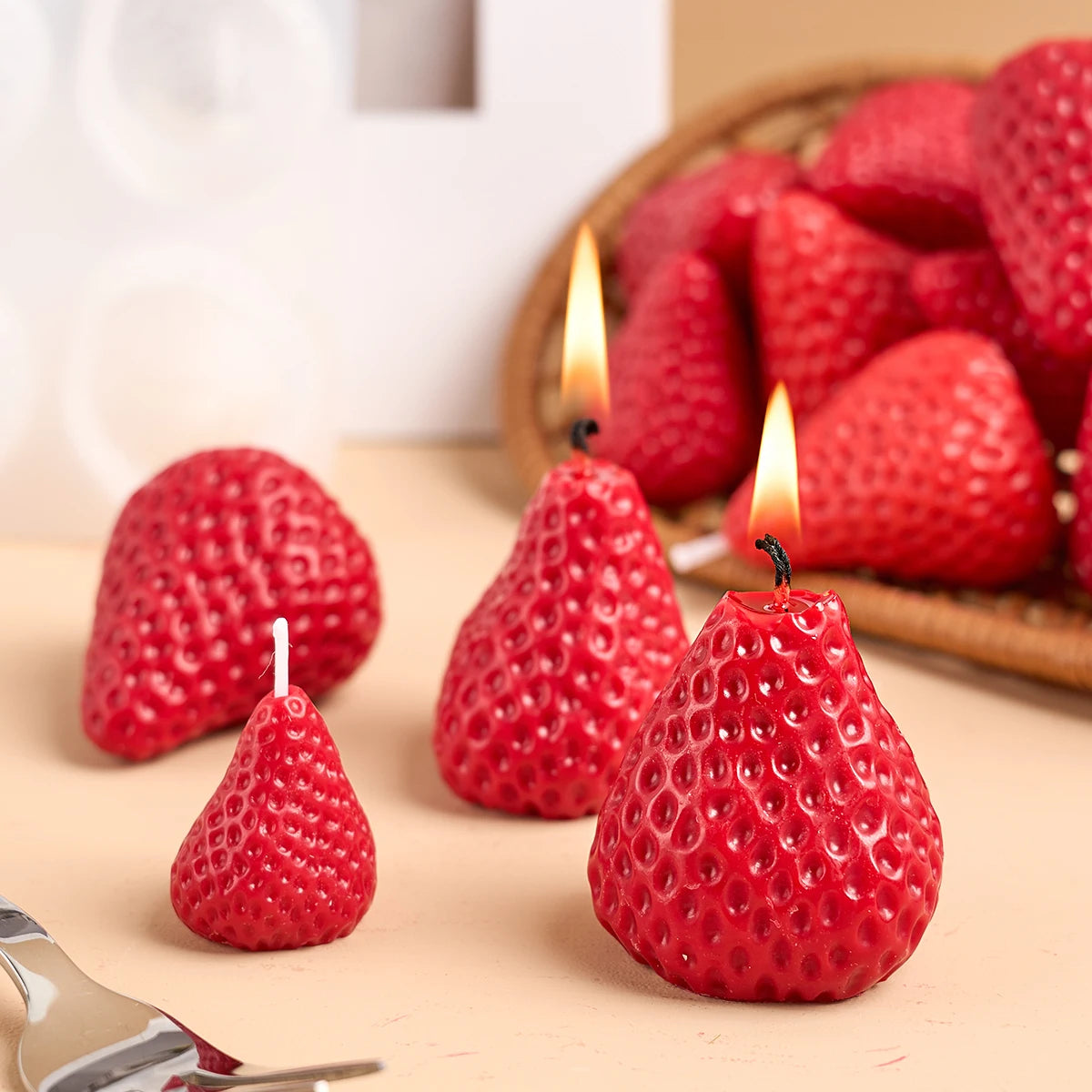 3D Strawberry Silicone Mold