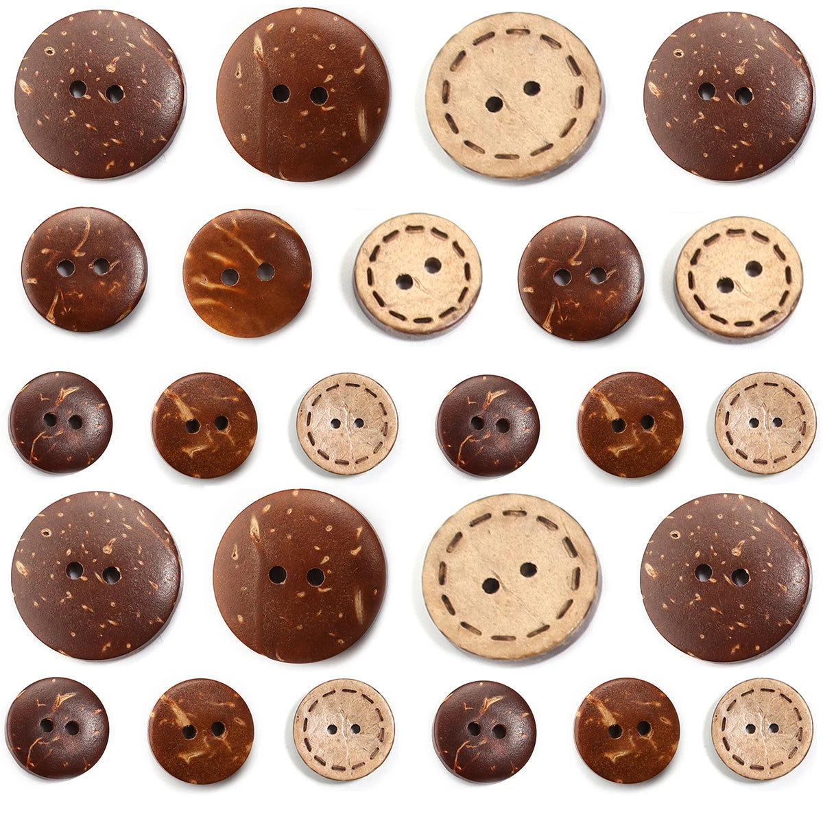 Natural Color Coconut Buttons
