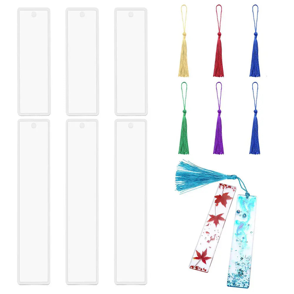 Silicone Resin Bookmark Molds with Tassels