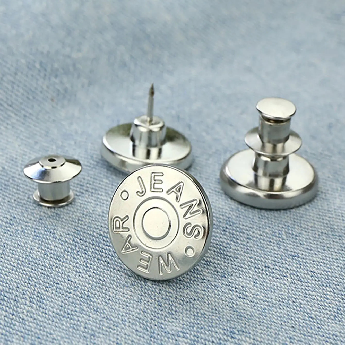 6pcs-Adjustable detachable jeans button