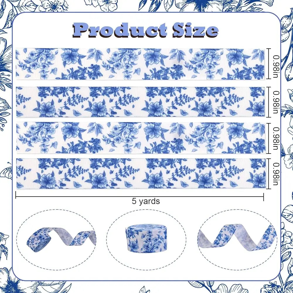 4 Rolls Chinoiserie Craft Ribbons