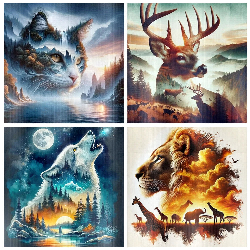 Printed Animal Cross Stitch Kit