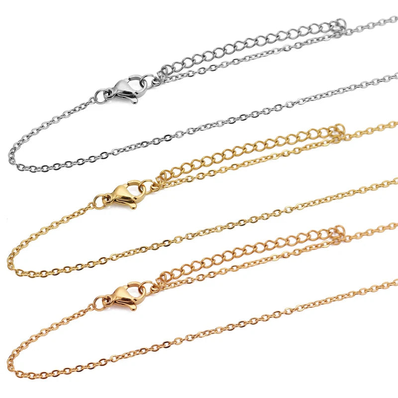 10pcs Cable Link Chains with Lobster claw clasp