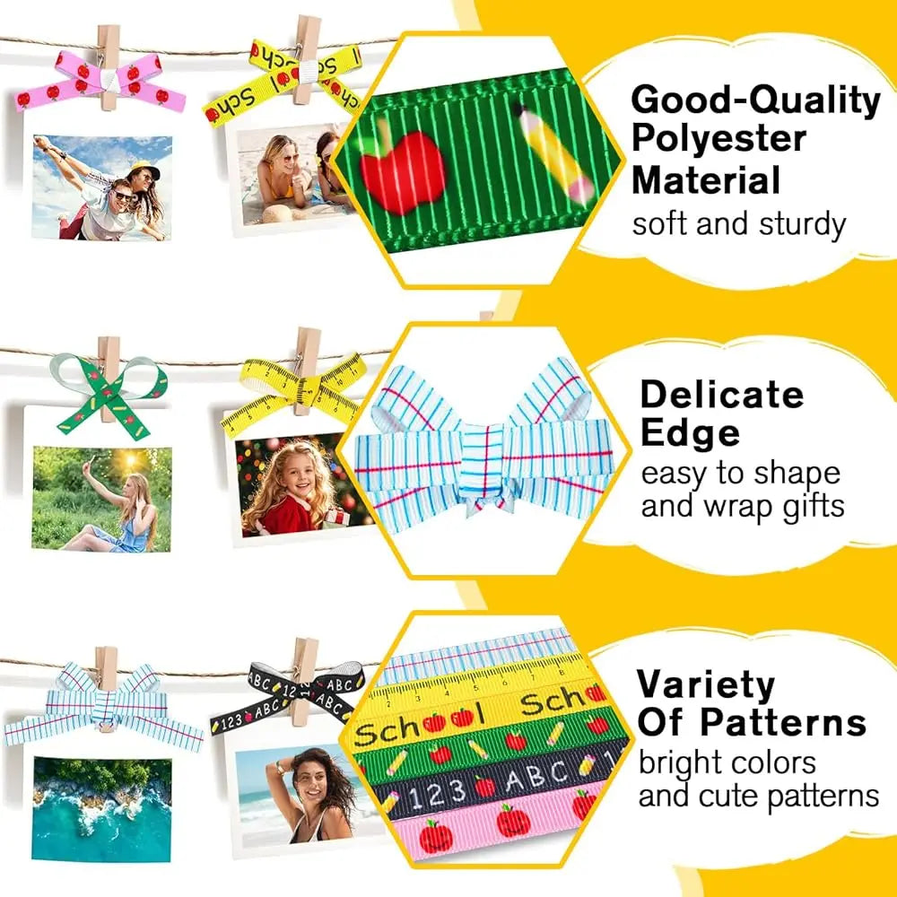 6 PCS Teacher Themed Ribbon