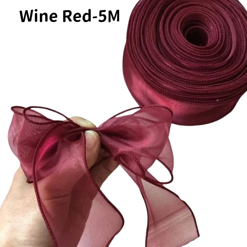 5M Organza Ribbon Wavy Edge