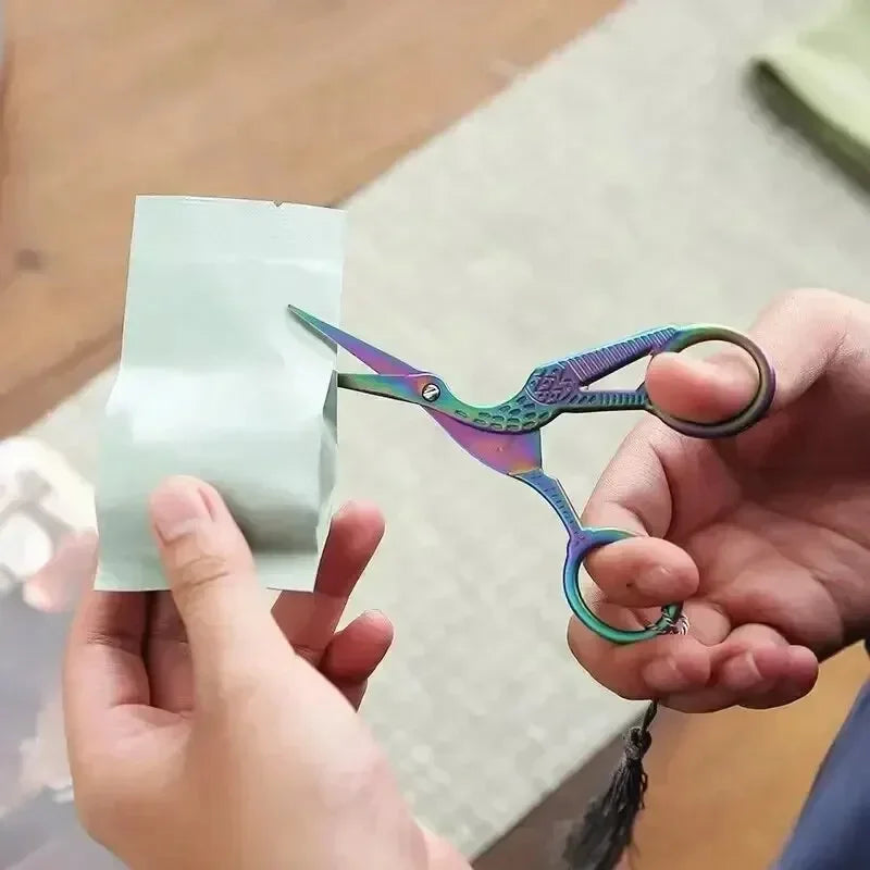 Stainless Steel Rainbow Stork Scissors