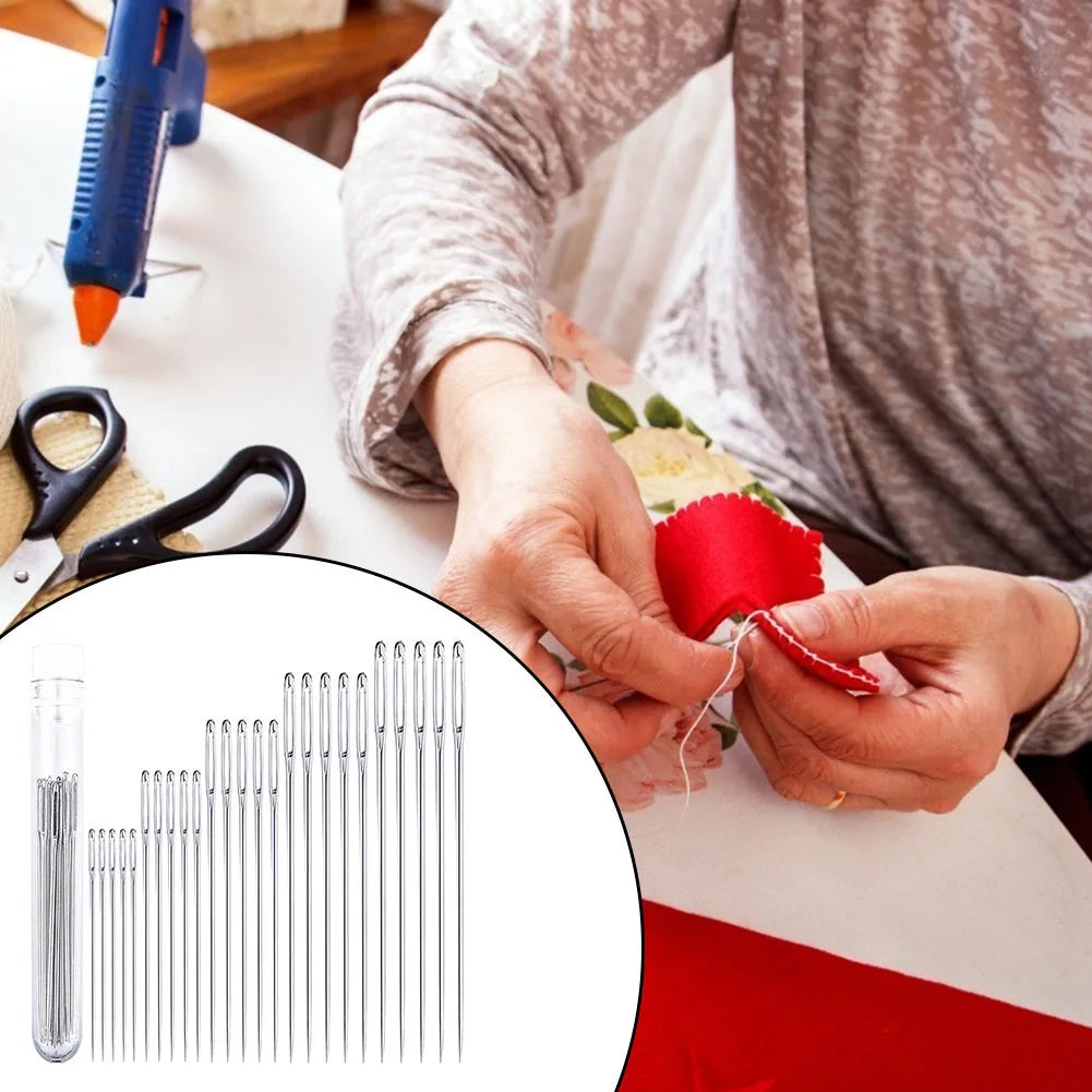 25pcs Stainless Steel Sewing Needles