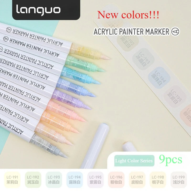 Brush Tip Acrylic Marker Set