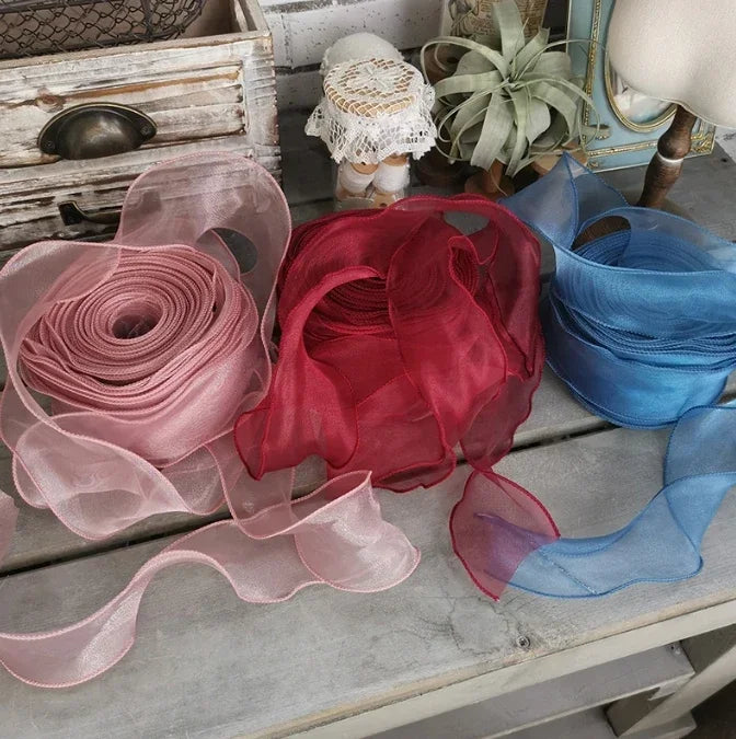 5M Organza Ribbon Wavy Edge