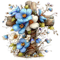 Old Rugged Floral Cross Fabric Panel 3