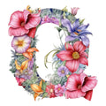 Alphabet Flowers Fabric Panel 13