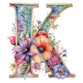 Alphabet Flowers Fabric Panel