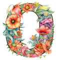 Alphabet Flowers Fabric Panel 11
